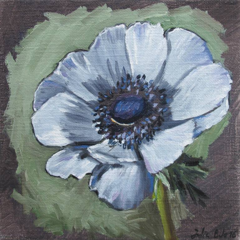 770x770 Saatchi Art Anemone Painting By Julie Bilo - Anemone Painting