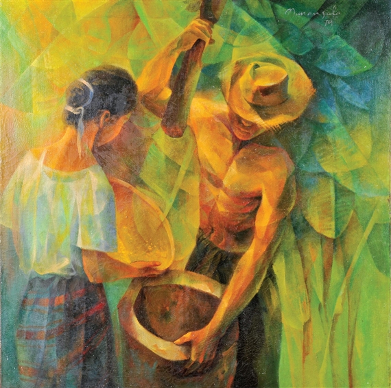 570x566 Ang Magbabayo (Pounding Rice), 1979 - Ang Painting