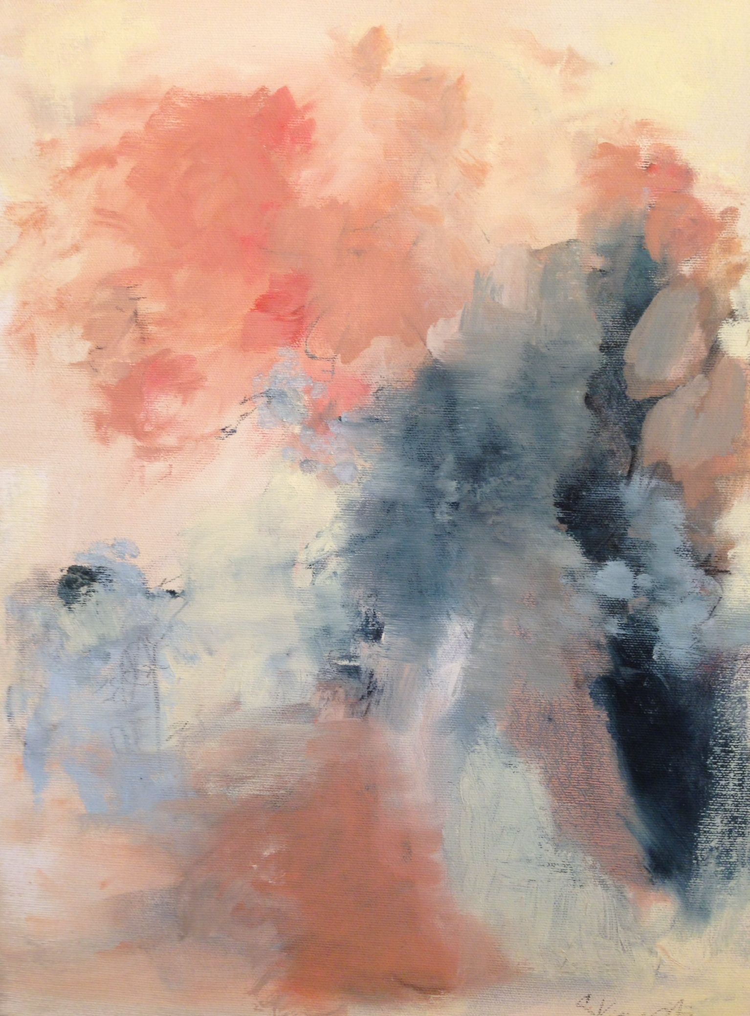 1534x2078 Hermetic Blue, An Original Abstract Oil Painting By Sharon - Ang Painting