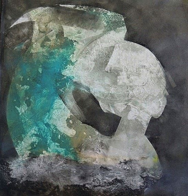 613x640 Emilio Merlina Artwork Angel And Devil Original Painting Oil - Angel And Devil Painting