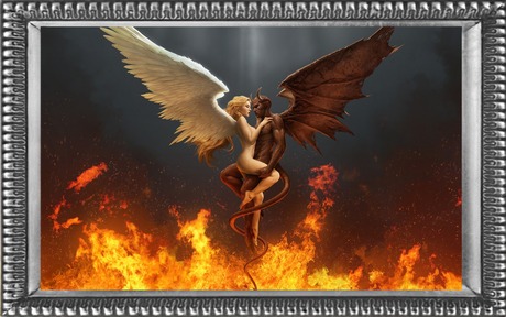460x288 Second Life Marketplace - Angel And Devil Painting