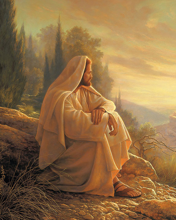 574x716 Pictures Of Jesus - Angel Comforting Jesus Painting