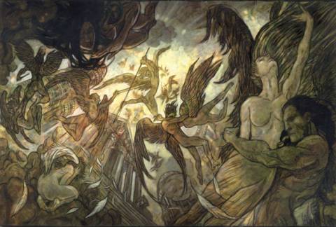 480x324 Gallery Angels And Demons Painting, - Angel Demon Painting