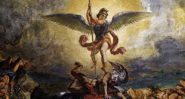 620x333 The Return Of The Prayer To St. Michael - Angel Demon Painting