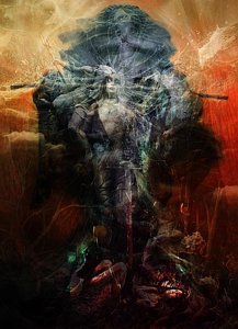 217x300 Angels And Demons Paintings Fine Art America - Angel Demon Painting