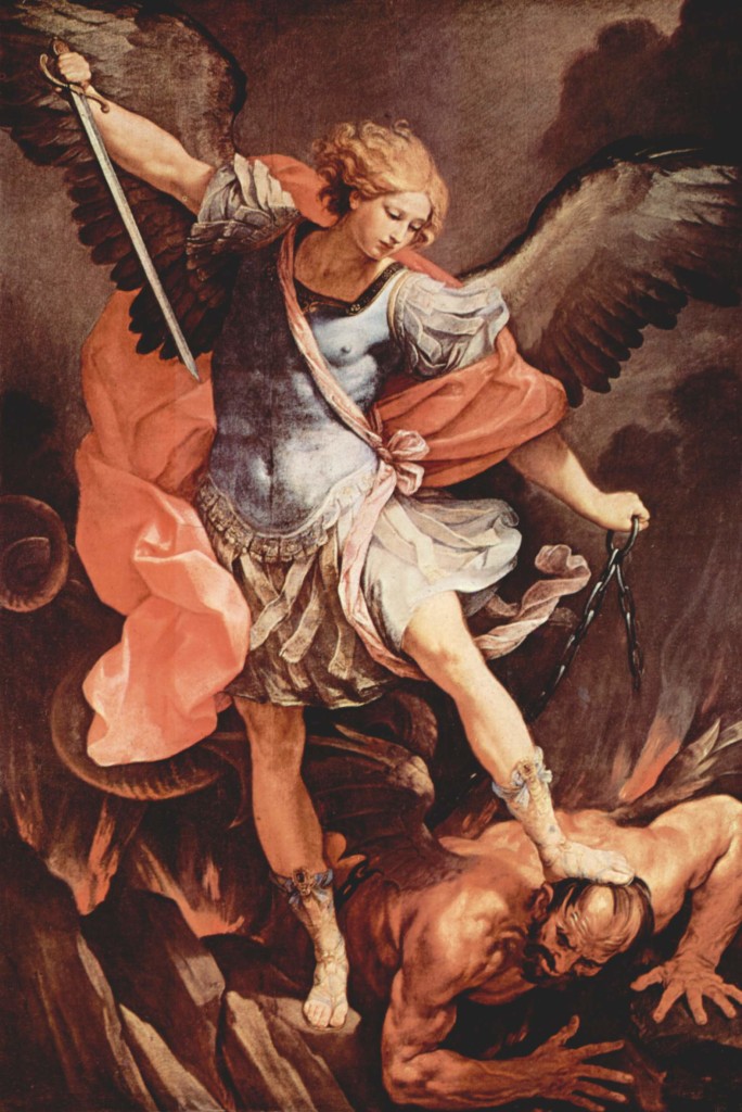 684x1024 The Devil Once Argued With An Angel Over Moses' Body A Heart For God - Angel Devil Painting