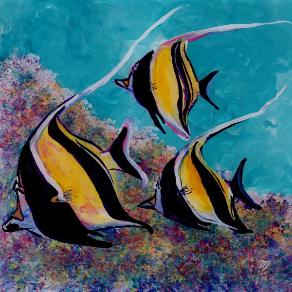 Angel Fish Painting at PaintingValley.com | Explore collection of Angel ...