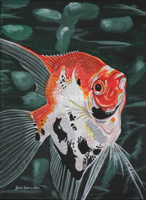 476x650 Stunning Angelfish Acrylic Painting Reproductions For Sale - Angel Fish Painting