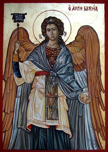 422x593 Archangel Gabriel Paintings - Angel Gabriel Painting