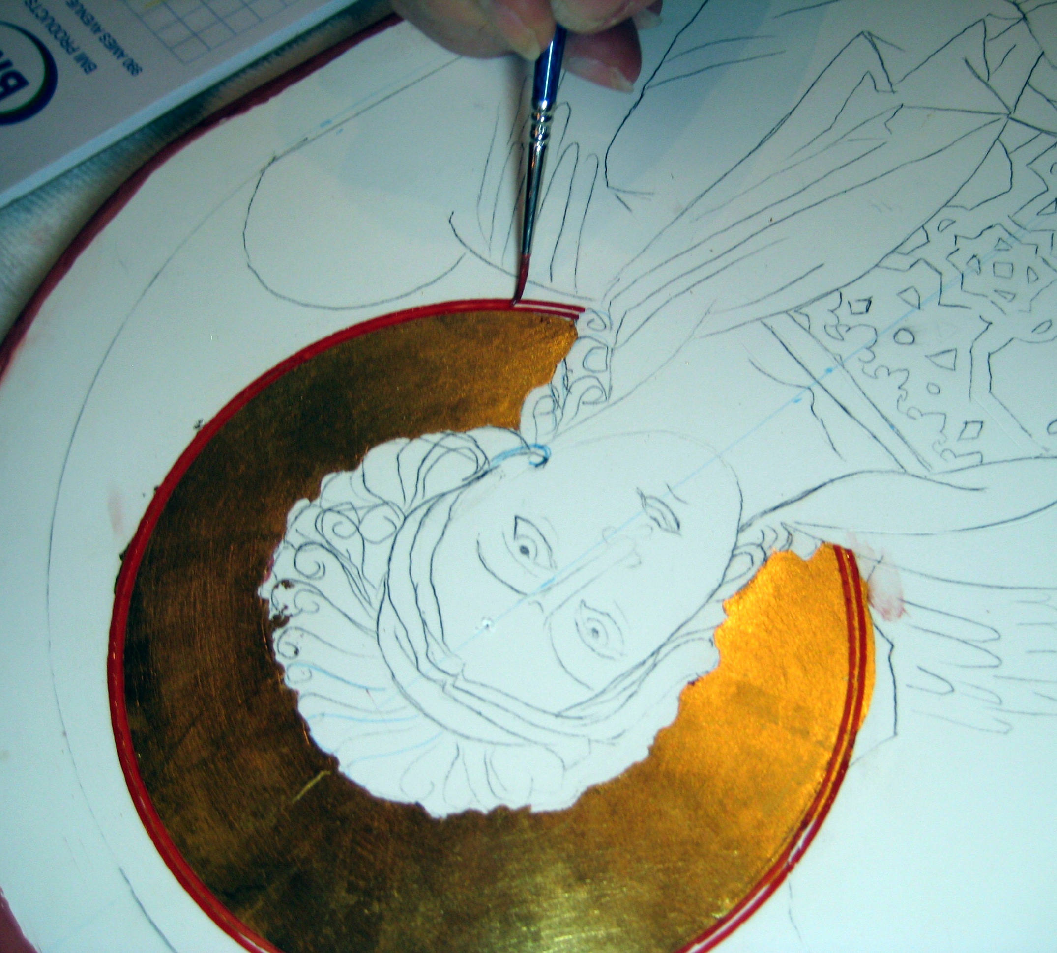 2150x1940 Roskrish Or Base Colors - Angel Halo Painting