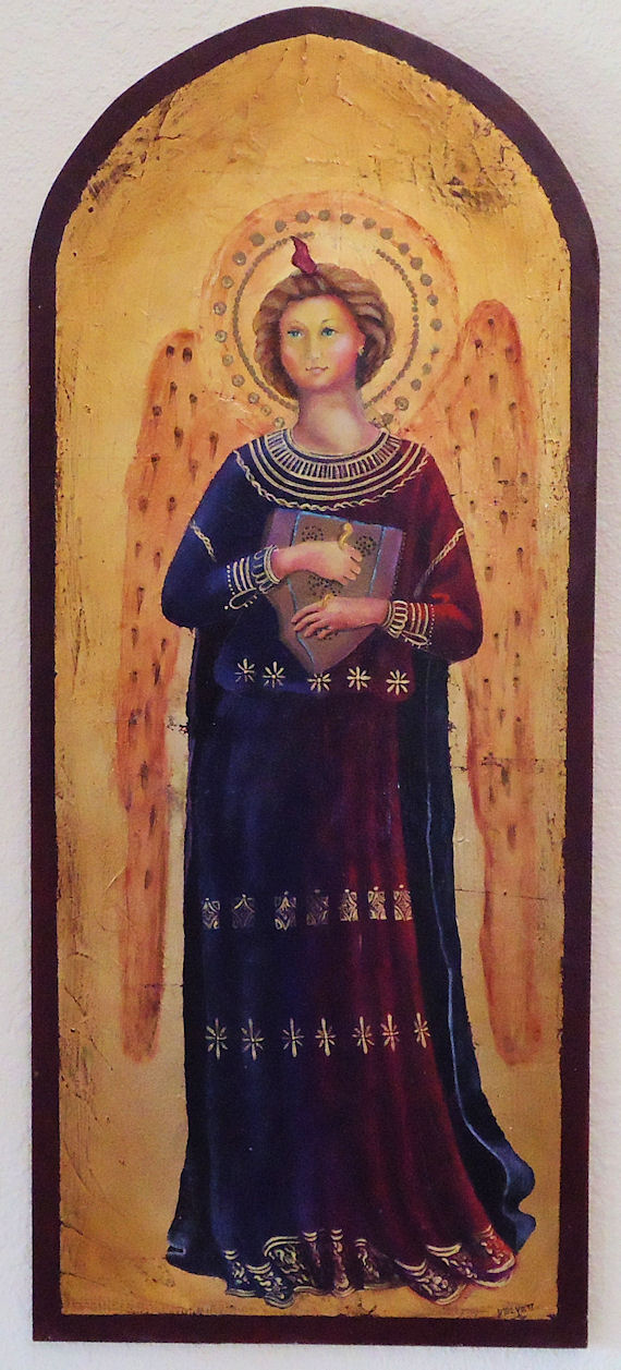 570x1257 Angel Art, Famous Paintings Of Angels Mixed Media Renaissance Fra - Angel Halo Painting