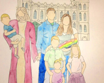 340x270 Healing Child Loss Custom Watercolor Painting Christ Holding - Angel Holding Baby Painting