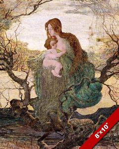 240x300 Woman Angel Of Life Holding Baby Painting Bible Christian Art Real - Angel Holding Baby Painting