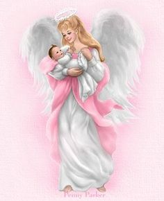 236x290 Skangelheader Angel And Angel Art - Angel Holding Baby Painting