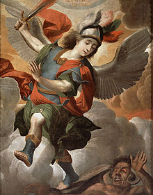 220x281 Michael (Archangel) - Angel Killing Demon Painting