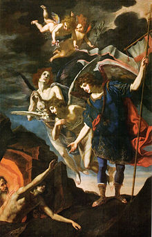220x342 Saint Michael In The Catholic Church - Angel Killing Demon Painting