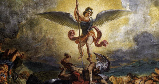 660x350 The Return Of The Prayer To St. Michael - Angel Killing Demon Painting