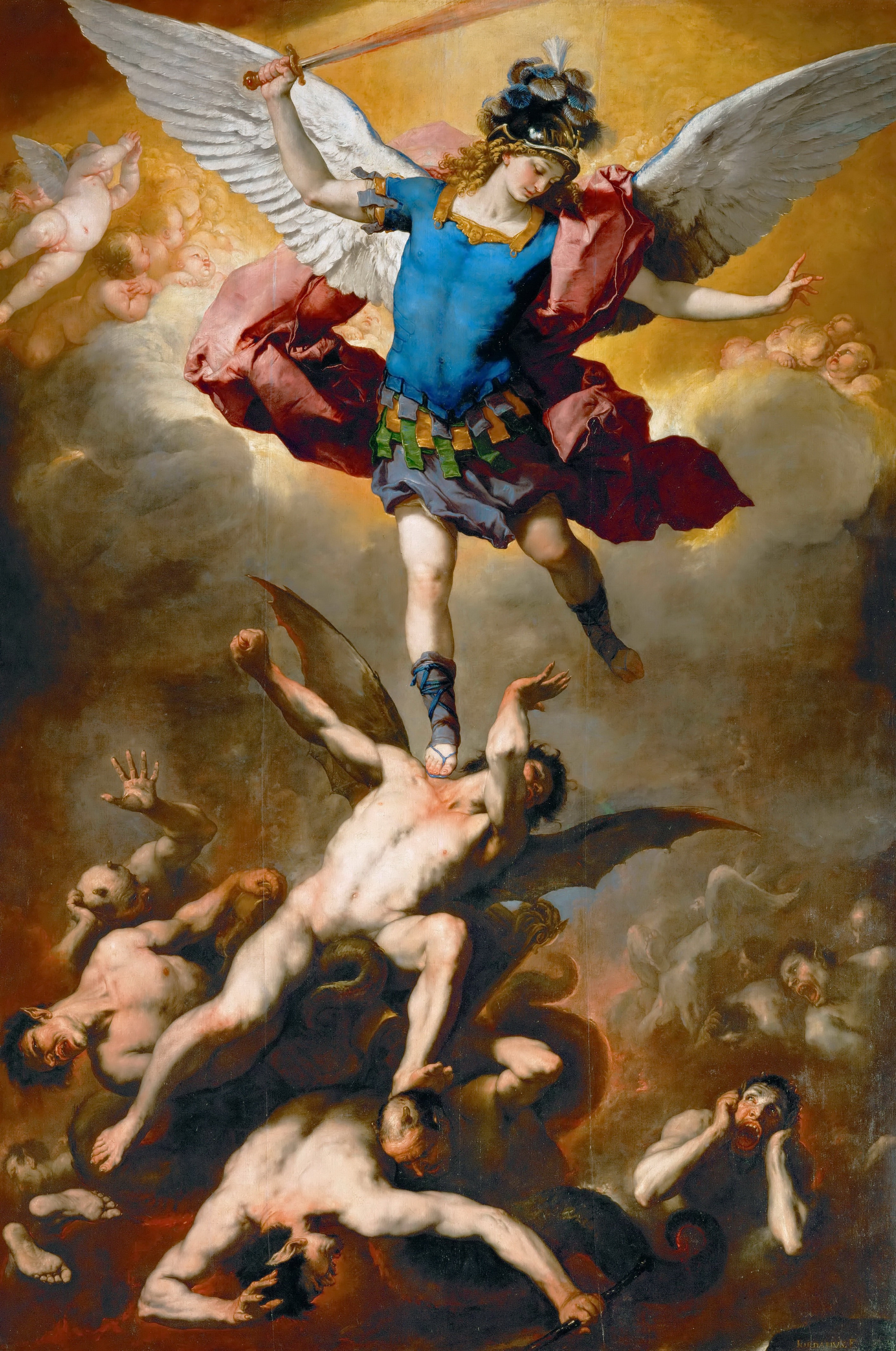 2825x4259 Angel Sanctuary - Angel Killing Demon Painting