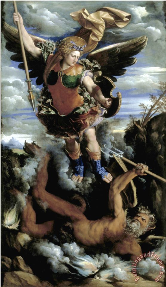 556x960 Dosso Dossi The Archangel Michael Painting - Angel Michael Painting