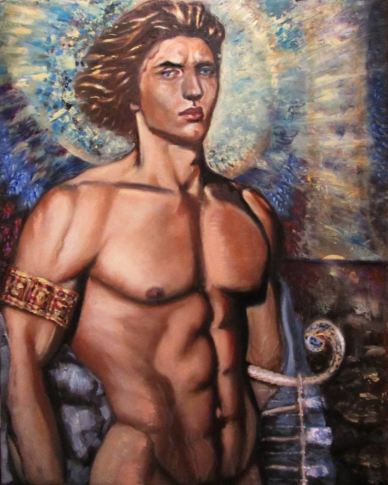 770x963 Saatchi Art The Incarnation Of The Archangel Michael Painting By - Angel Michael Painting