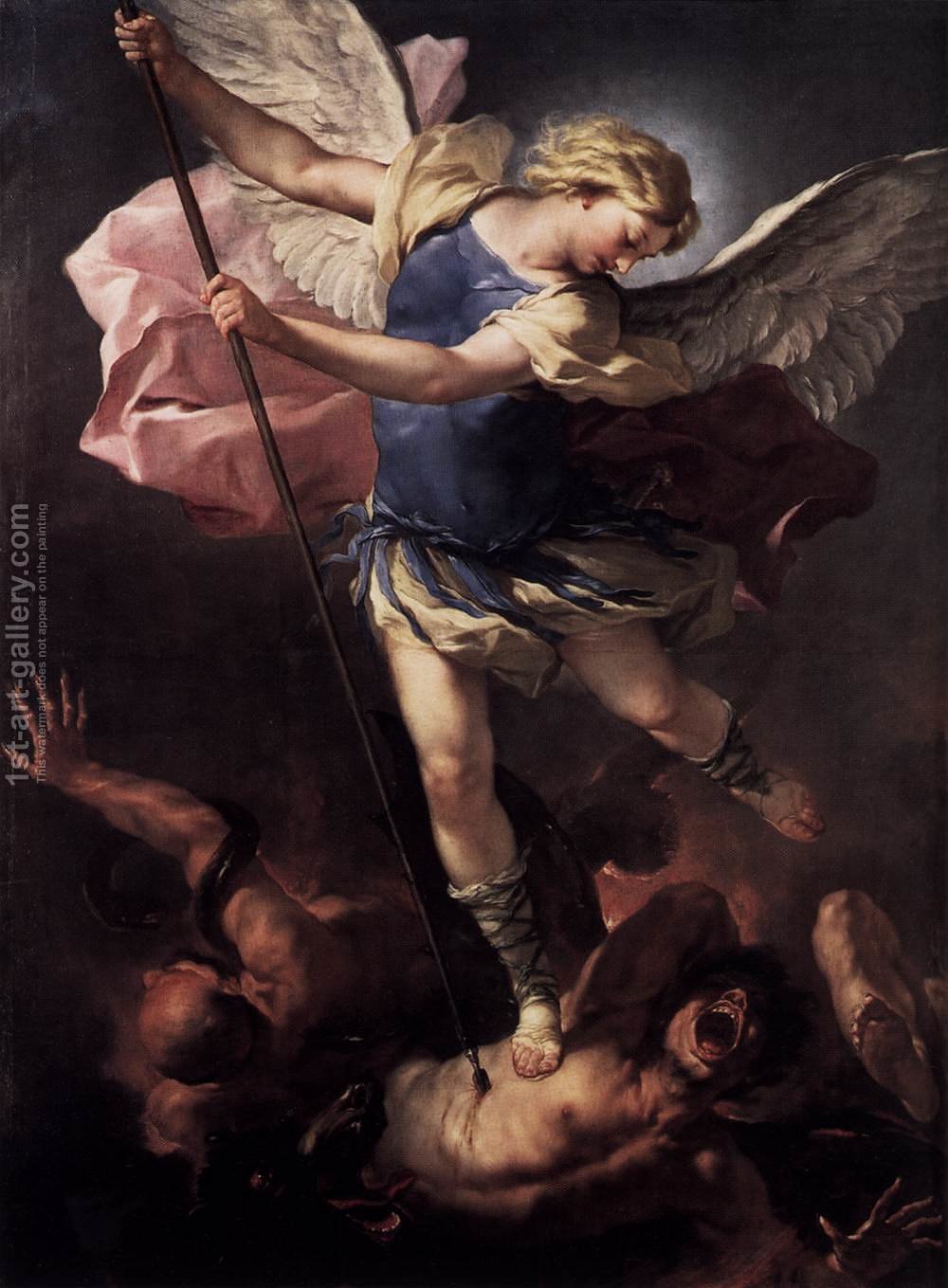 1000x1359 St Michael Luca Giordano Reproduction 1st Art Gallery - Angel Michael Painting