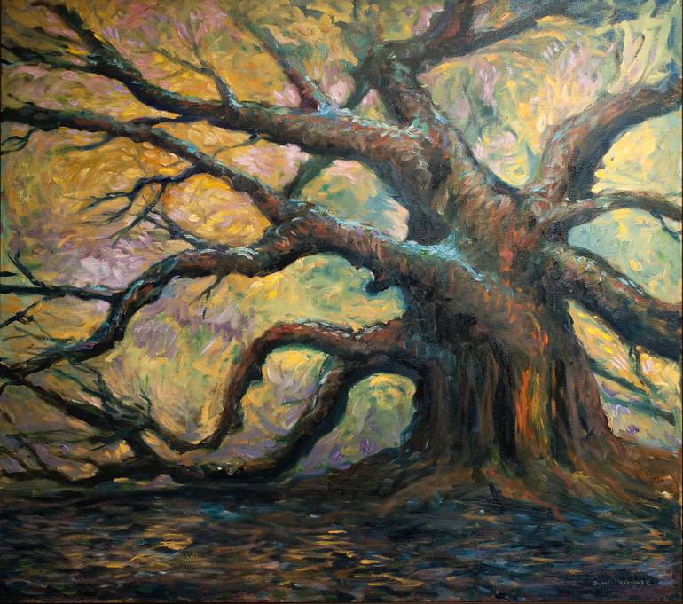 770x681 Saatchi Art Angel Oak Roble Del Painting By Doris - Angel Oak Painting