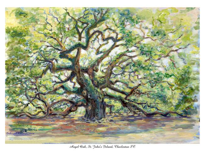 Angel Oak Painting at PaintingValley.com | Explore collection of Angel ...