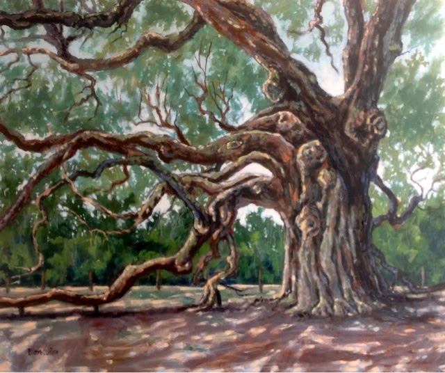 640x536 Tree Painter The Angel Oak Tree South Carolina Champion Tree - Angel Oak Painting