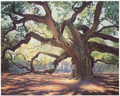 400x321 Angel Oak Painting Print By Artist Jack K. Chilton, Jr. - Angel Oak Painting