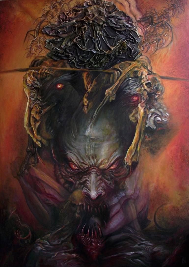 770x1085 Saatchi Art Angel Of Death Painting By Safir Rifas - Angel Of Death Painting
