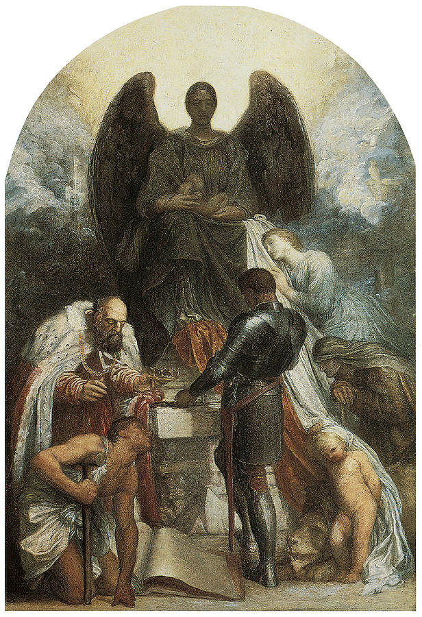 616x900 The Angel Of Death Painting By George Frederic Watts - Angel Of Death Painting