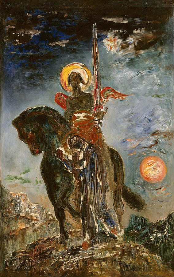 567x900 The Park And The Angel Of Death Painting By Gustave Moreau - Angel Of Death Painting