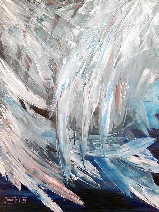 524x700 In The Arms Of An Angel Painting By Annette Dion Mcgowan - Angel Painting Abstract