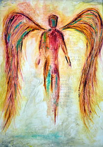 210x300 Abstract Angel Paintings Fine Art America - Angel Painting Abstract