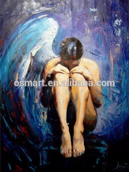 263x350 Abstract Design 2015 Newest Modern Wall Artowrk Handpainted Angel - Angel Painting Abstract