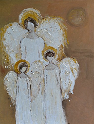 381x500 Guardian Angel Painting On Canvas Wall Art For Living Room - Angel Painting For Kids