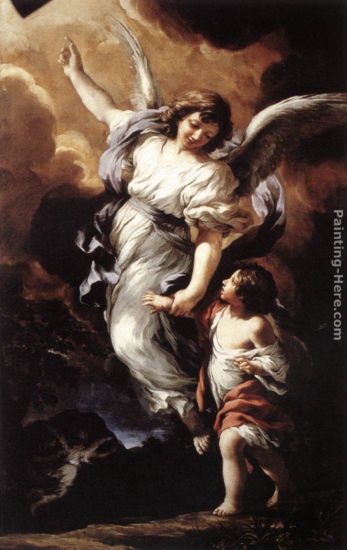 694x1100 Pietro Da Cortona The Guardian Angel Painting Anysize 50% Off - Angel Painting Images