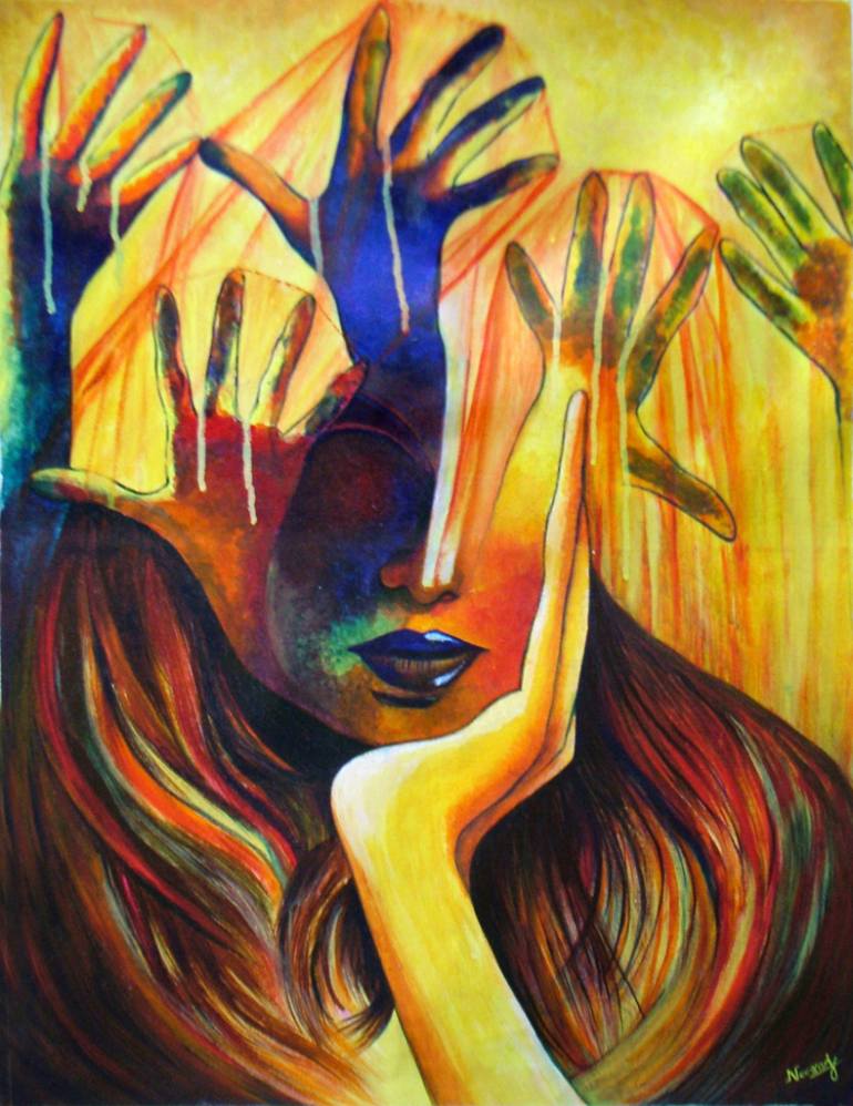 770x998 Saatchi Art Power Angel Painting By Neeraj Parswal - Angel Painting Images