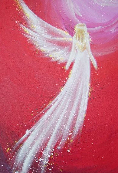 390x570 Baby Shower Gift, Wedding Gift For Parents, Angel Art Photo - Angel Painting Images
