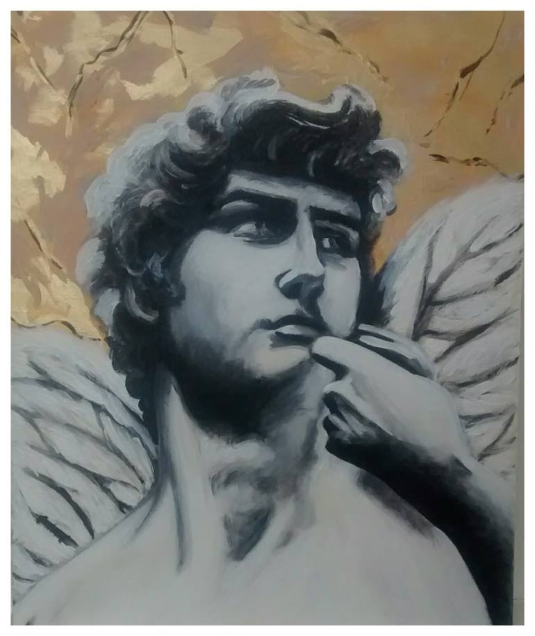 770x914 Saatchi Art Renaissance Angel Painting By Rachael Lee - Angel Painting Renaissance