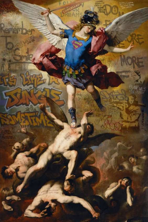 565x843 Marco Battaglini Mixes Renaissance Paintings With Pop Culture - Angel Renaissance Painting