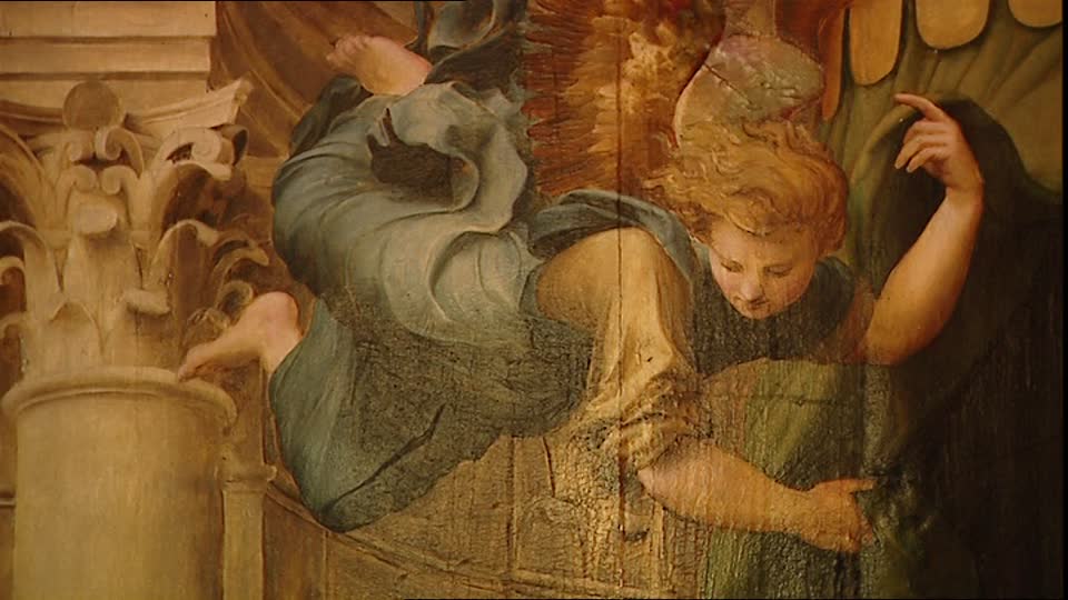 960x540 Painting Palazzo Pitti Florence Italy Sd Stock Video 317 - Angel Renaissance Painting