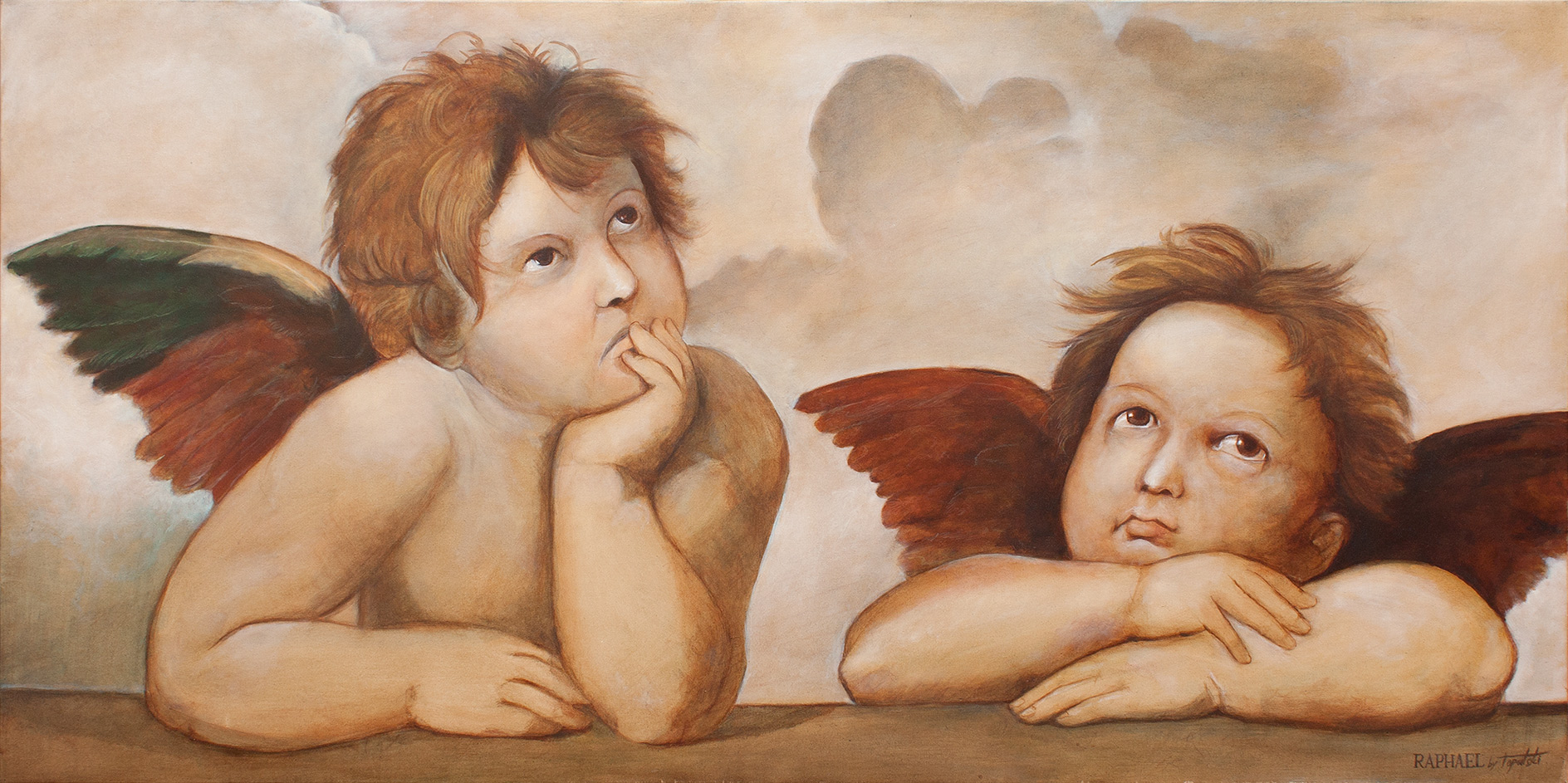 1888x943 Finished Raphael's Angels Fine Arts Gallery - Angel Renaissance Painting