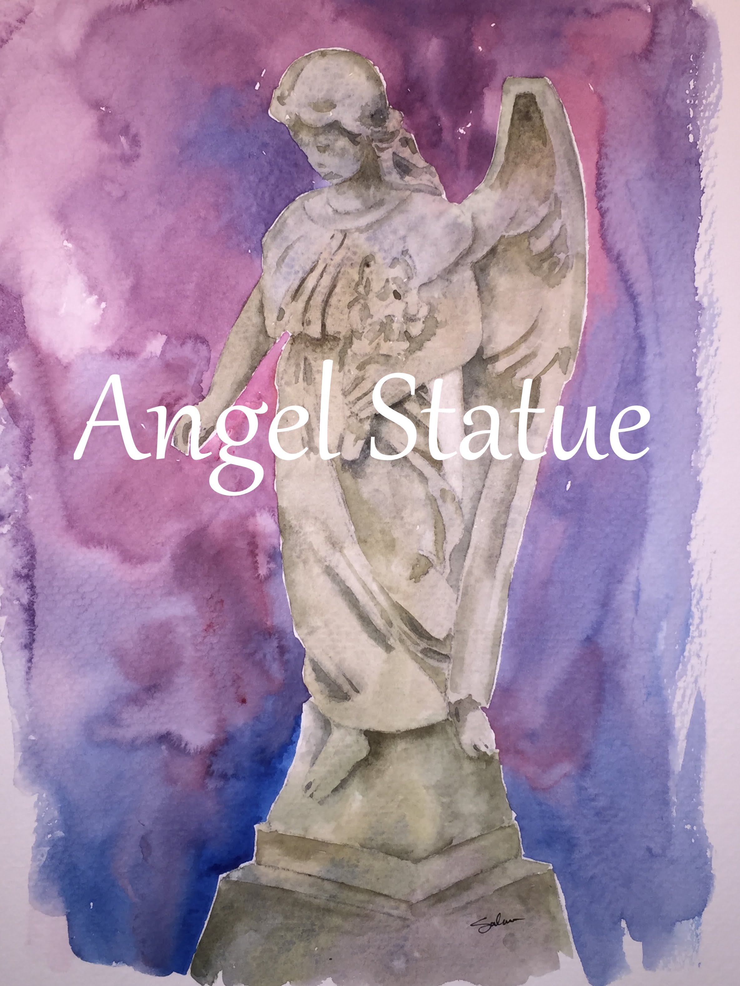 Angel Statue Painting at PaintingValley.com | Explore collection of ...