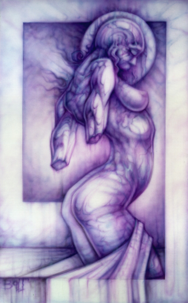 622x1000 Madonna Amputee - Angel Statue Painting