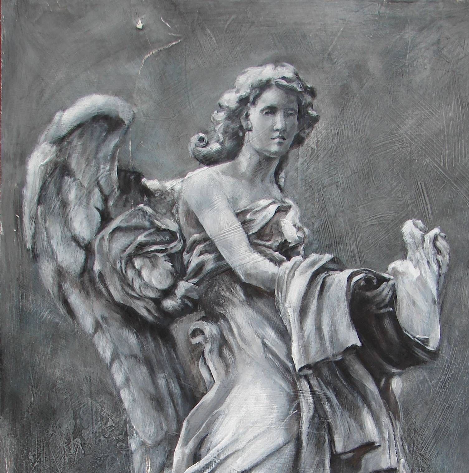 Angel Statue Painting at PaintingValley.com | Explore collection of ...