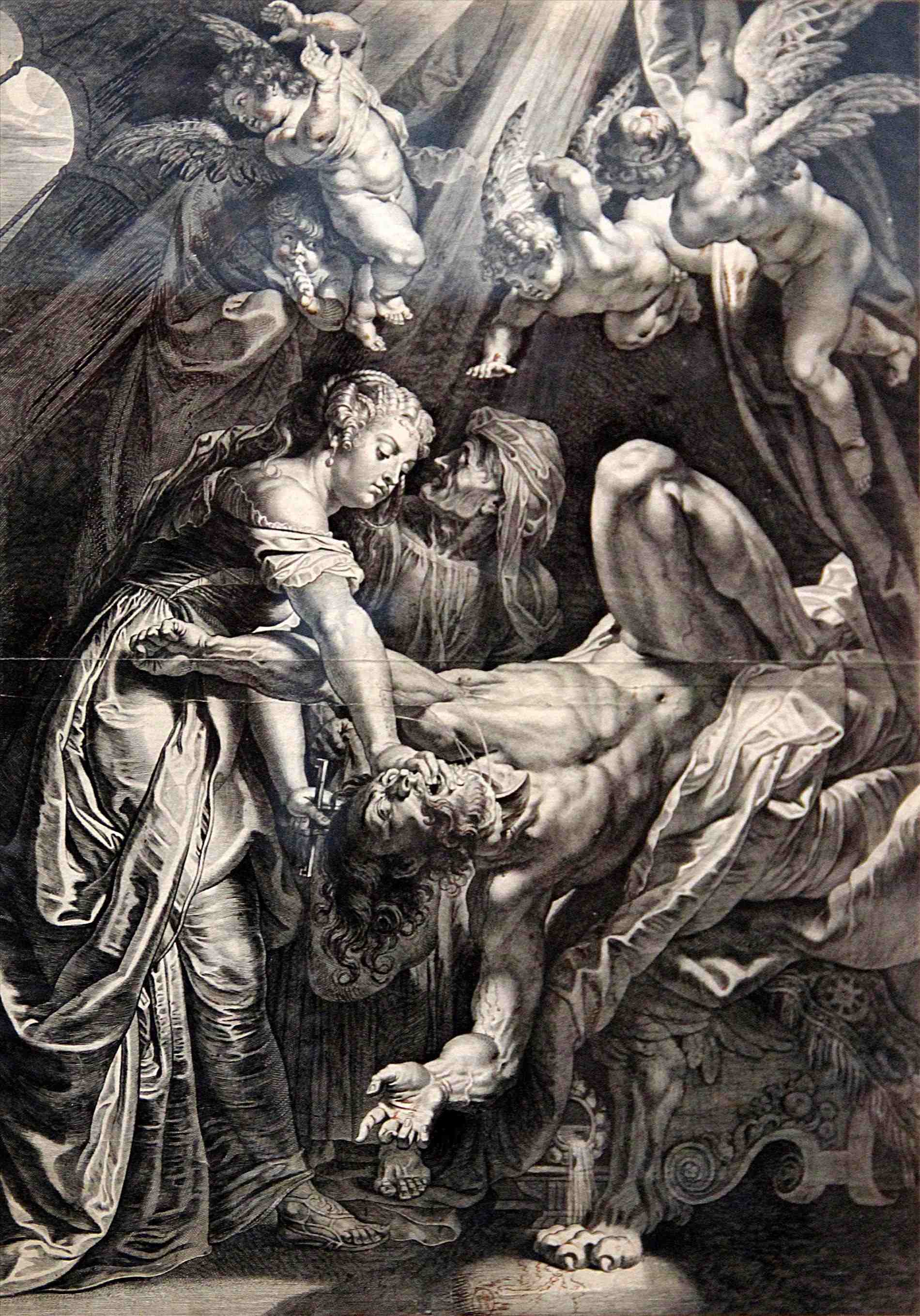 1900x2717 Renaissance Receiving The Three Angels By Ferdinand Bol - Angel War Painting Renaissance
