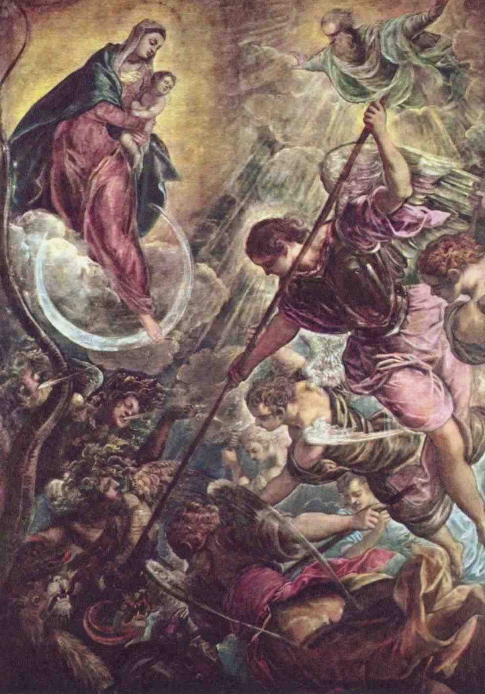 992x1420 Battle Angel War Painting Renaissance Of The Archangel Michael - Angel War Painting Renaissance