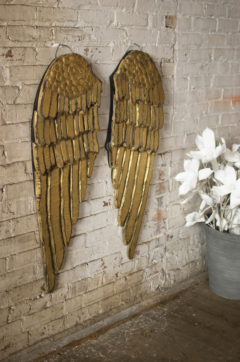 800x1203 Set Of 2 Painted Wooden Angel Wings - Angel Wings Painting