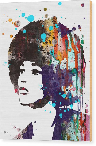 409x618 Angela Davis Painting By Watercolor Girl - Angela Davis Painting